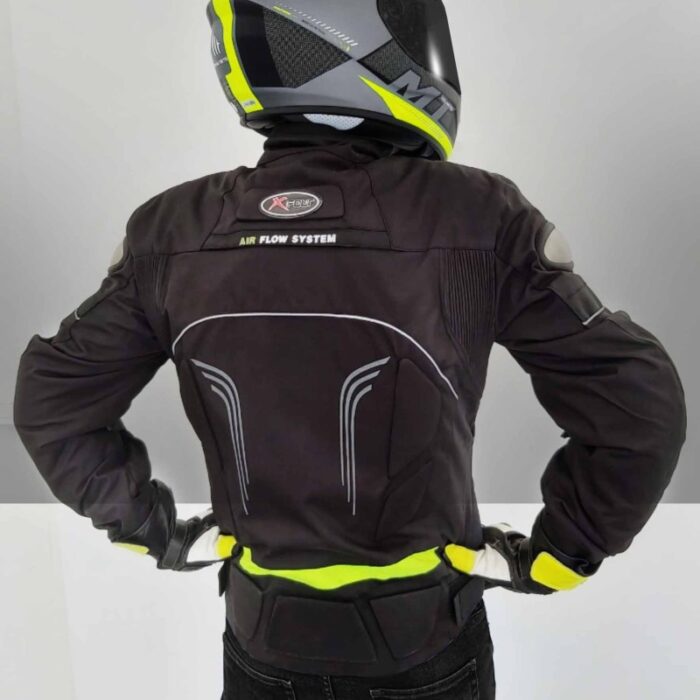 CHAQUETA CORDURA XFOUR ADULTO COLOR NEGRO Y AMARILLO FLUOR - Imagen 2