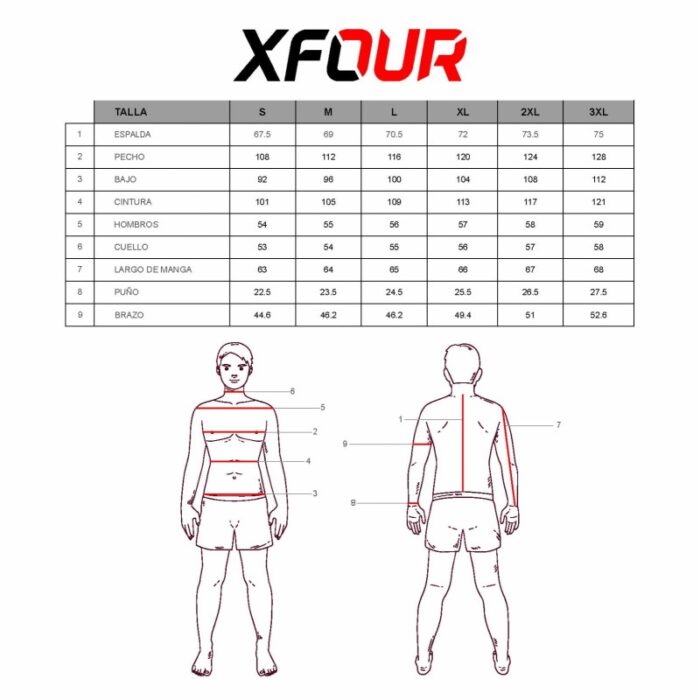 CHAQUETA CORDURA XFOUR ADULTO COLOR NEGRO Y AMARILLO FLUOR - Imagen 8